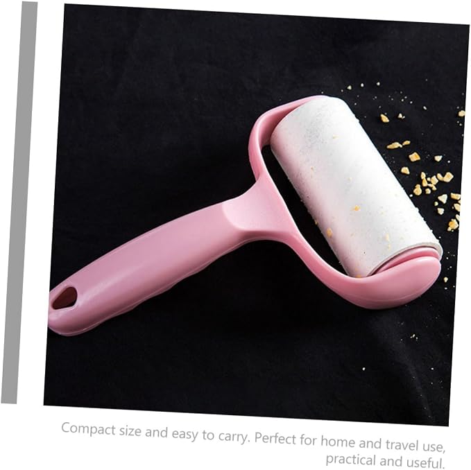 2sets Handheld Lint Roller Portable Sticky Roller for Pet Hair Removal for Clothes Furniture Car Cleaning Includes Handle and Refills
