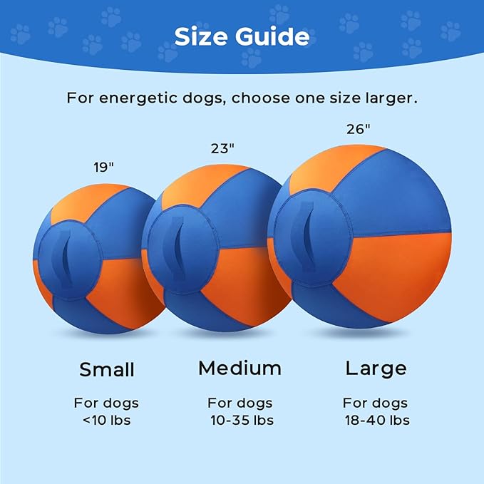 Herding Ball for Dogs, 23'' Dog Training Balls with Straps for Australian Shepherd, Border Collie, Large Breed Outdoor Play, Upgraded Dog Push & Chase Ball with Thickened Bite & Tear Resistant Cover