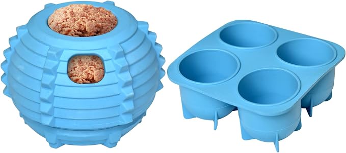 XHX Long-Lasting Interactive Dog Toy to Keep Your Pup Busy and Distracted - Safe for Dogs - Low-Mess Design - Dog Toys for Medium and Large Dogs 25-75 lbs(Blue, Medium)
