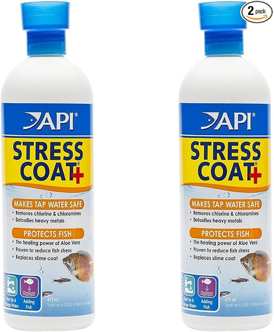 (2 Pack) API Stress Coat Fish and Tap Water Conditioner, 16-Ounce (Treats 946 Gallons) each