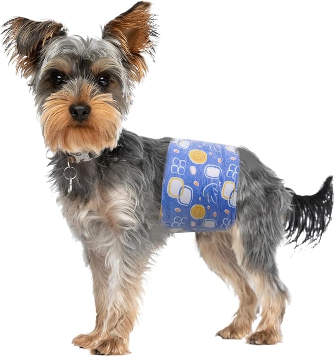 Pet Soft Male Dog Diapers - Disposable Male Dog Wraps with Wetness Indicator, Puppy Diapers for Pets Excitable Urination or Incontinence, 20pcs XSmall