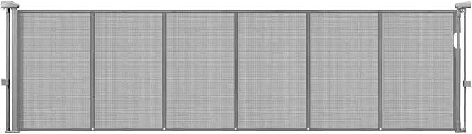 VEVOR Retractable Baby Gate, 34 inch Tall, Extends up to 110 inch Wide, Retractable Gate for Kids or Pets, Mesh Material, Easy to Install for Indoor Stairs, Doorways, Hallways, Playrooms, Gray