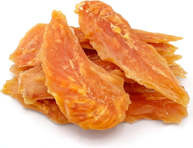 Chicken Jerky Dog Treats, Natural Real Chicken Breast Strips — High Protein, Grain-Free, Rawhide-Free Training Snacks for Small Medium Large Dogs, 10.6oz