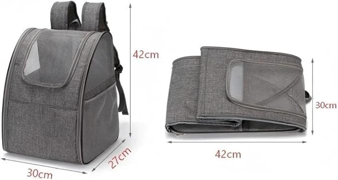 Foldable Pet Backpack Portable Breathable Outdoor Adjustable Strap Expandable Cat Large Capacity Carrying Bag