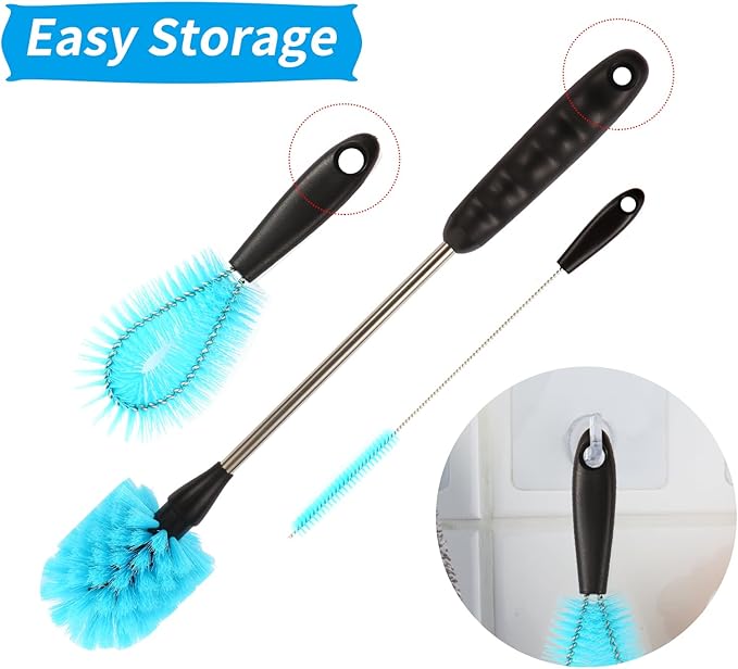 Fish Tank Cleaning Tools, Aquarium Gravel Brush, Scrubber & Glass Cleaning Kit | Professional Aquarium Accessories Set, Glass Scrubber & Brushes for Fish Tank Gravel and Daily Maintenance Cleaning