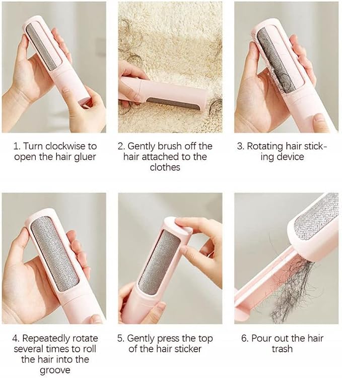 Rotate Clothing Depilator Reusable Lint Rollers Quick Removal Fuzz and Dust Efficient Pet Hair Remover Brush Cleaning Tools