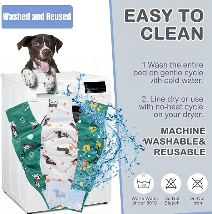 Fashion Washable Reusable Dog Diapers Male,3Packs Breathable Belly Bands Happy Cray On Dogfor Male Dog Belly Band Diapers for Male Dogs L