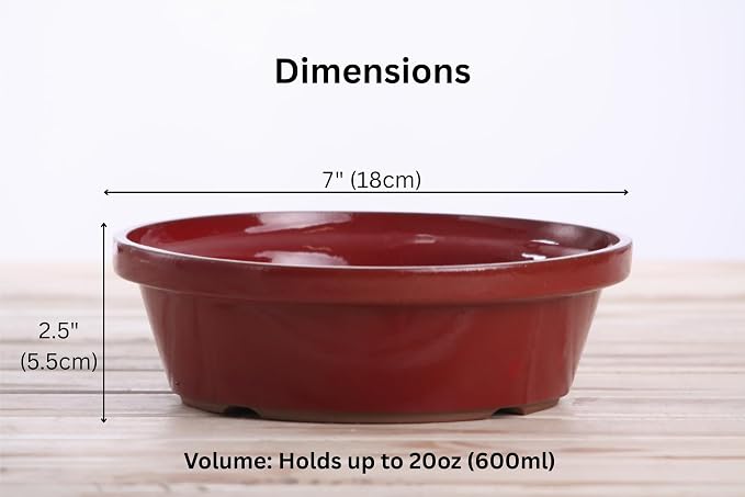 Willow Ceramics Dog Bowl – Handmade Ceramic Slow Feeder, 20.2oz Anti‑Gulp Bowl for Medium Dogs, Dishwasher Safe, Made in USA (Red, 7inch)