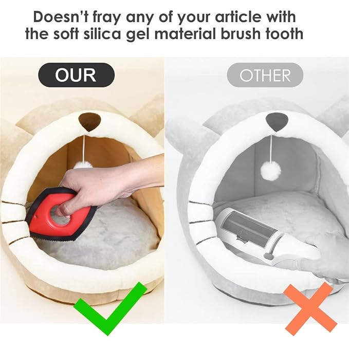 Pet Hair Remover Cat Cleaning Device Carpet Sofa Car Detail Scraper Dog Lint Removal Silicone Brush
