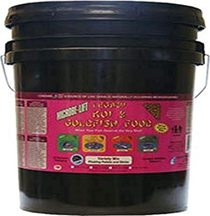 MICROBE-LIFT MLLVMXL Variety Mix Floating Fish Food Pellets and Sticks for Ponds, Water Gardens, and Fountains, for Live Goldfish and Koi, 14.5 Pounds