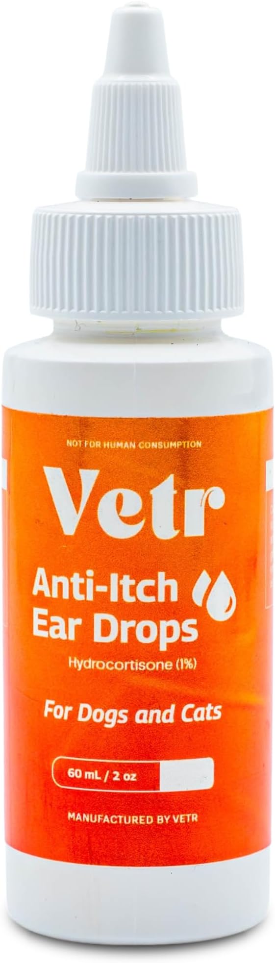 vetr Anti-Itch Ear Drops for Dogs - Topical Ear Comfort Support Solution - 2 oz (60mL) - Vet-Formulated in USA
