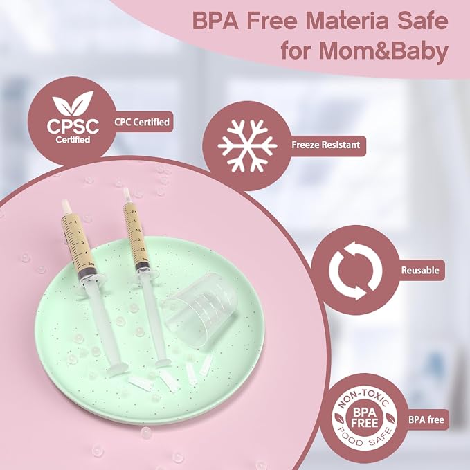 120 Sets 3ml Colostrum Collector Kit Include No Needle Colostrum Syringes with Caps 1mlx120, Stickerx120, 20ml Measuring Cupx4, Ziplock Storage Bagx12 for Breastmilk Collector