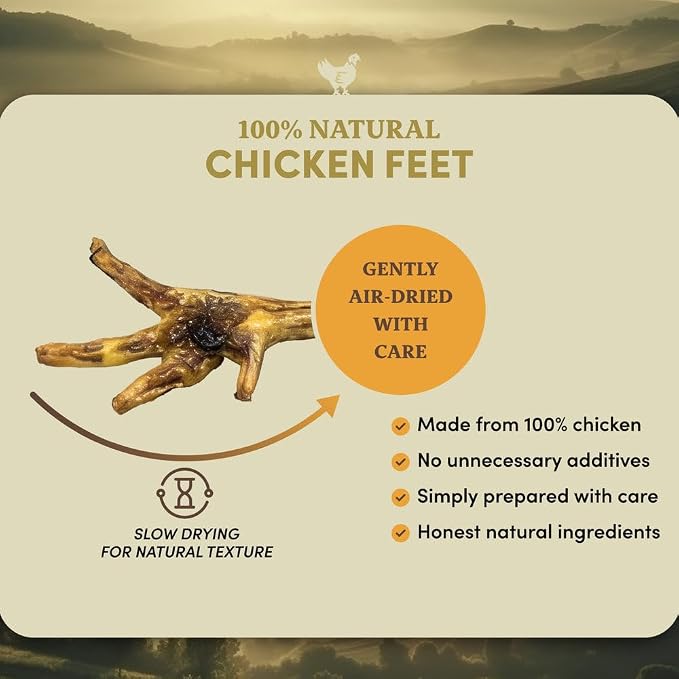 Chicken Feet Dog Treats, Dehydrated Chicken Feet for Dogs, Single Ingredient High Protein Chicken Chews, Crunchy Natural Dog Snacks for Small Medium Large Dogs, 4 lb 6 oz Bulk Bag