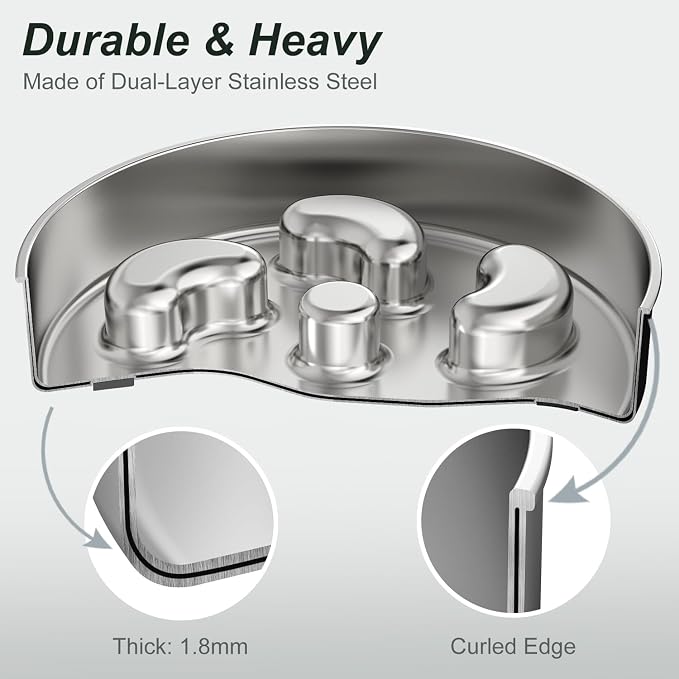 2pcs Stainless Steel Lick Mats + 2Cups Slow Feeder