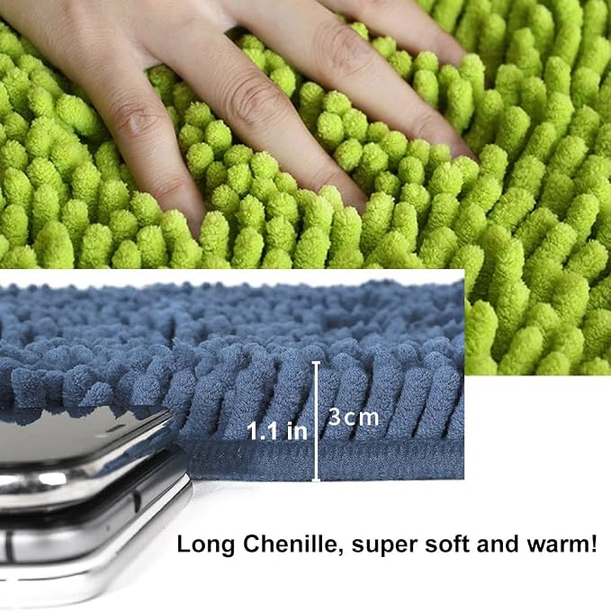 Oncpcare 47x24 Guinea Pig Cage Liner Fleece Bunny Liner Bed House Pad Winter Warm Squirrel Hedgehog Rabbit Chinchilla Bed Mat Hamster Rat Cage Accessories, (Green)