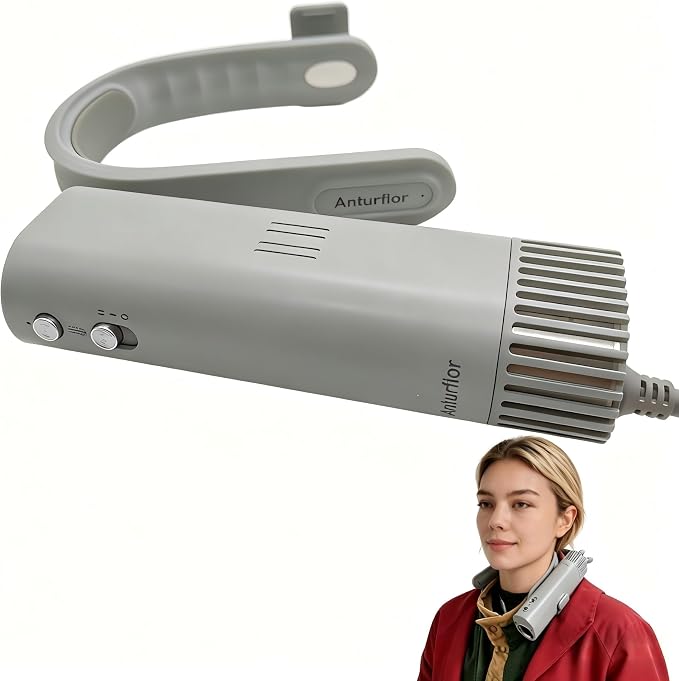 Hands Free Neck Hanging Dog Dryer, Low Noise Grooming Blower for Dogs Cats, Ultra-Lightweight Neck Dryer for Deshedding and Fast Drying | Hands-Free Neck Hanging Pet Dryer, 60dB Quiet, 235g Lightweight, 4 Temp & 2 Speed