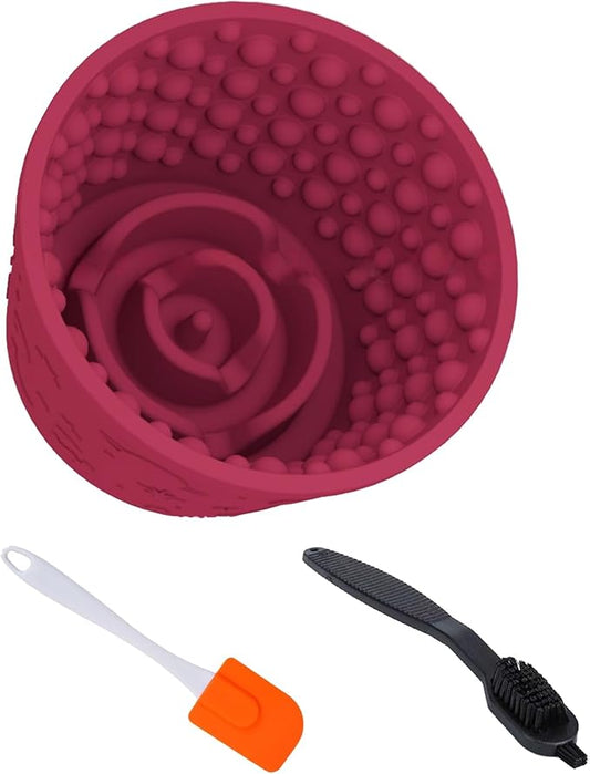 Dog Lick Bowl,Anxiety Relief Non-Slip Silicone Treat Bowl,Durable Anti-Choking Long-Lasting Enrichment Slow Feeder Licking Mat for Small Medium Large Breed,Freezable BPA Free Silicone Dishwasher Safe
