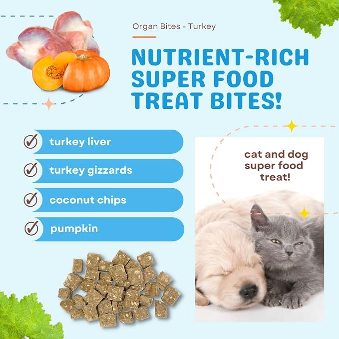 CocoTherapy Turkey Organ Bites 3 Pack, 3 Ounces Each