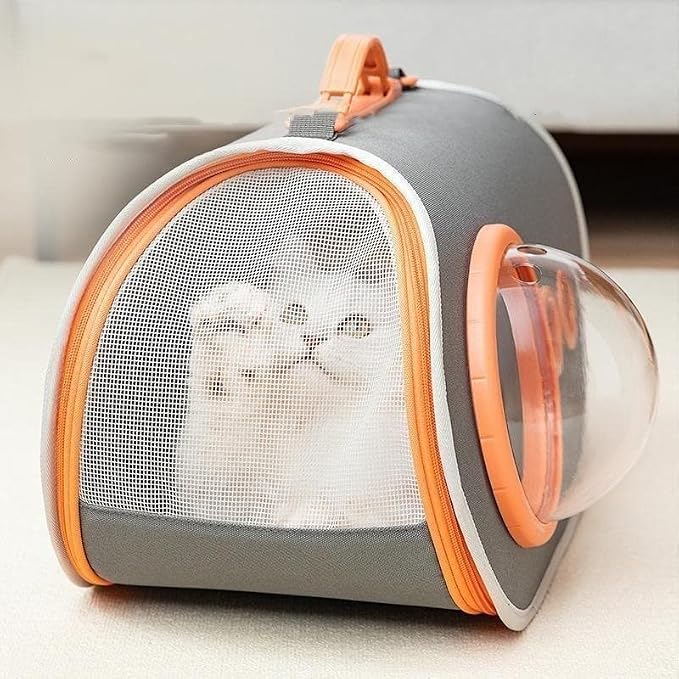 OLOTU Pet Backpack Lightweight Portable Cat Carrier, Anti-Scratch Mesh Collapsible Soft Side Pet Carrier, Outdoor Cat Backpack Carrier 45 * 27 * 25CM Spacious