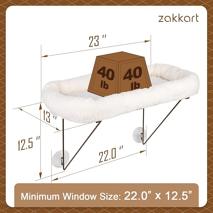 Zakkart Cat Window Perch and 2-Pack Cat Scratching Board, 2 Item Bundle
