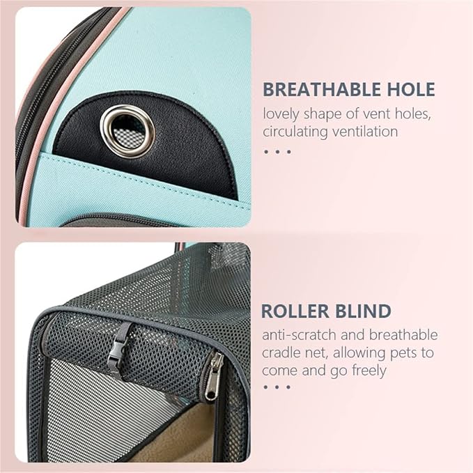OLOTU Pet Backpack Large Capacity Cat Carrier, Expandable Foldable Cat Backpack, Breathable Pet Backpack Carrier for Cats Dogs and Small Animals Spacious
