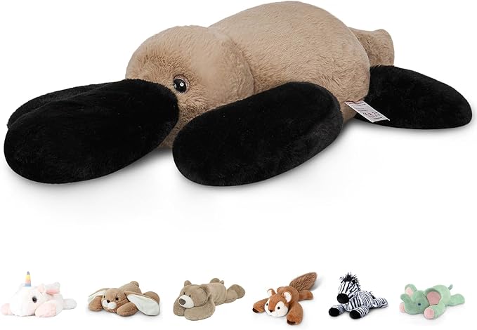Niuniu Daddy 20" 3.3 lb Weighted Platypus Stuffed Animal for Adults Kids, Giant Large Soft Body Pillow Plush Toy for Sleeping Huggable, Gift for Everyday Comfort