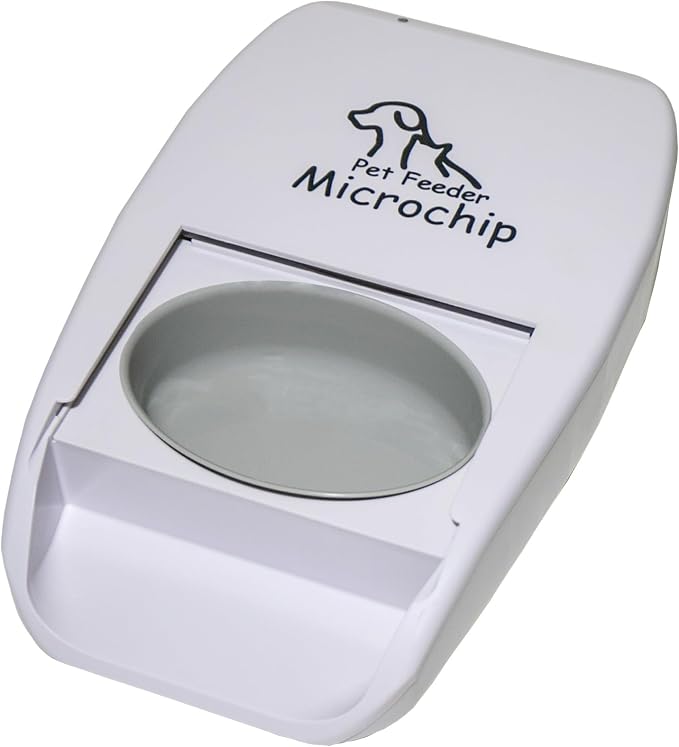 Automatic Pet Feeder with Active RFID Technology, Dual Source Battery/USB - Prevents Food Stealing, Perfect for Prescription Diets, Schedules Meals for Multiple Pets (Cats & Dogs) (White)