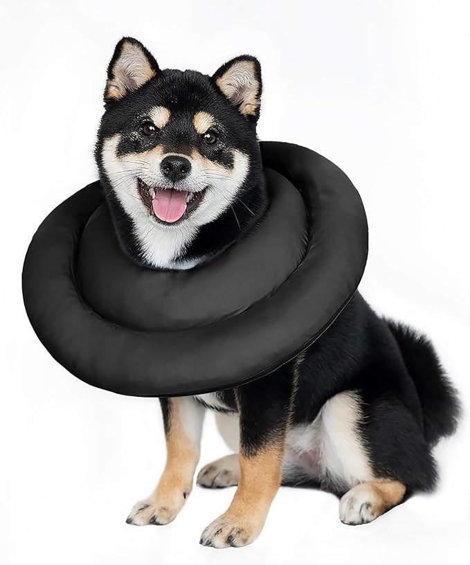 Comfortable Adjustable Soft Cone Alternative - Medium Dog & Cat Recovery Collar, Elizabethan Donut Collar, Different Sizes for Small, Medium & Large Pets