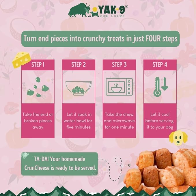 Yak9 Yak Cheese Himalayan Dog Chews, Pumpkin | High Protein, High Fiber Pumpkin Treats for Dogs | Long Lasting, Non GMO, Gluten Free, Grain Free | Small Size,3 PC