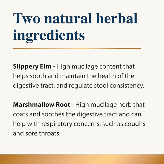 Slippery Elm & Marshmallow Root Powder 100g | 100% Natural Digestive Aid for Dogs | Soothing Support | Tree Barks Powder for Dogs & Cats | Tummy Settler Diarrhoea Relief