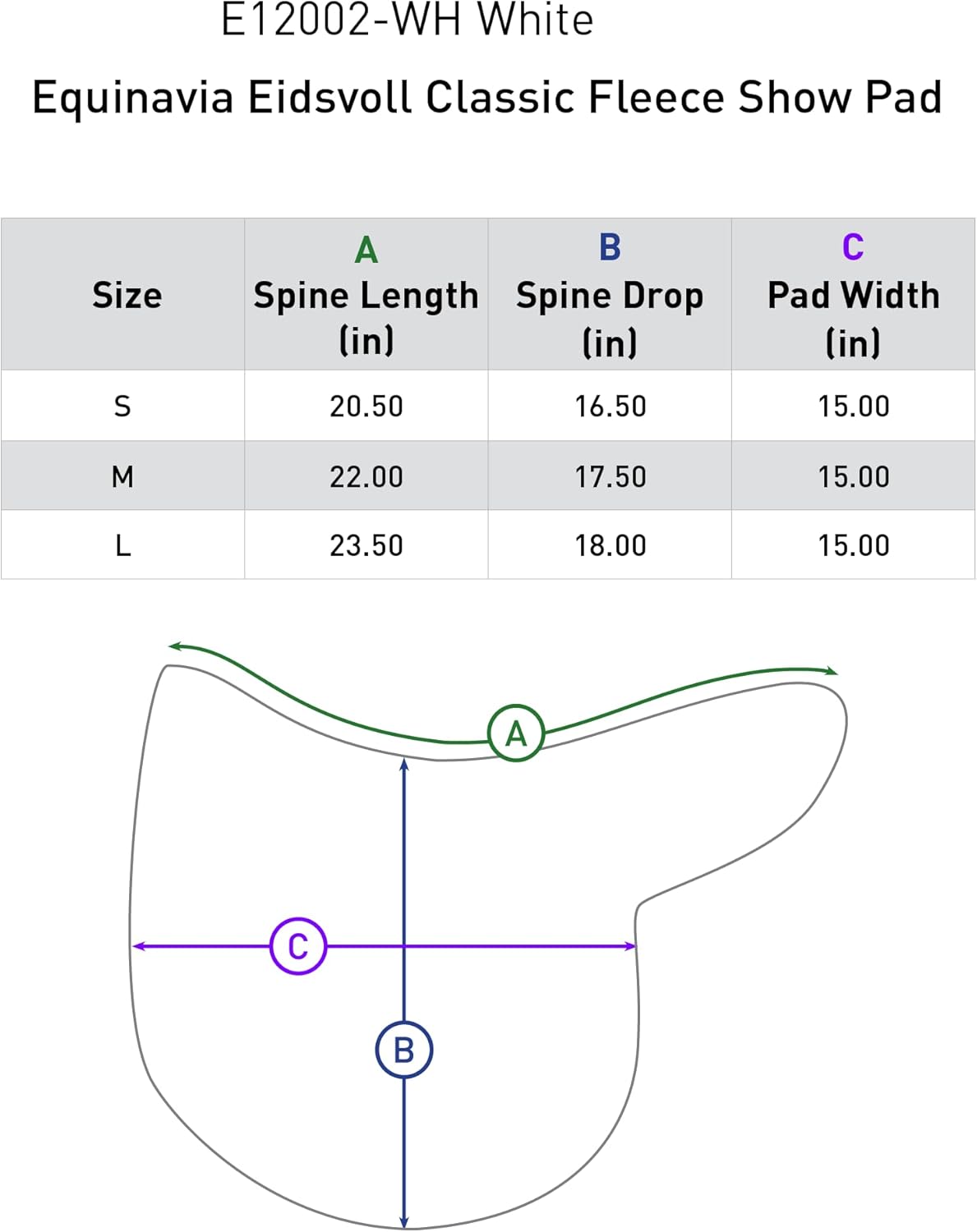 Equinavia Eidsvoll Close Contact English Saddle Pad | Horse Saddle Pad with Shock Absorbing Fleece Top | Hook & Loop Billet Straps, Secure Fit | Breathable for All Riding Styles