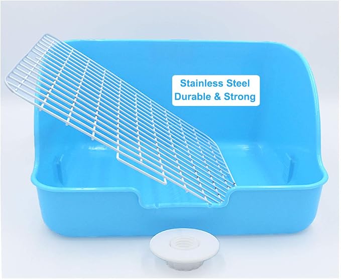 2 Pcs Guinea Pig Bed Mat Washable, Rabbit Winter Bed Pad for Indoor, Warm Small Animal Bed Mattres & Pet Small Rat Toilet, Square Potty Trainer Corner Litter Bedding Box Pet Pan