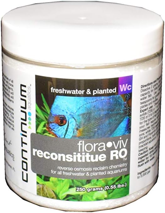 Continuum Aquatics Flora Viv Reconstitute RO – Reverse Osmosis Mineral Ion Supplement for Freshwater and Planted Aquariums 250-g