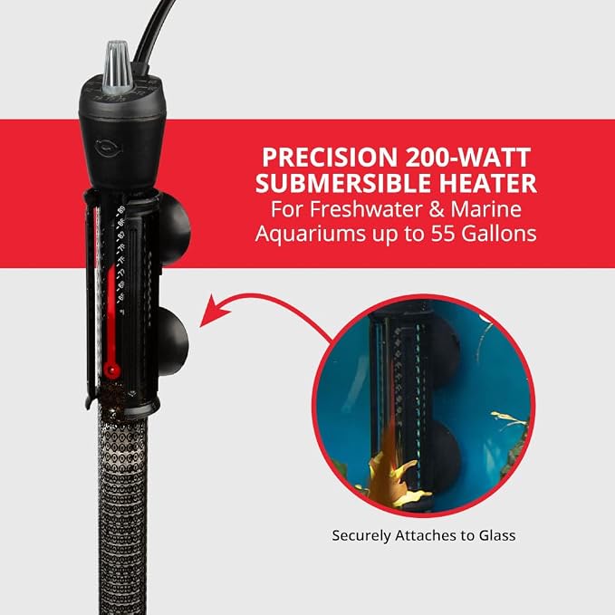 Marineland Precision Heater for Saltwater or Freshwater Aquariums