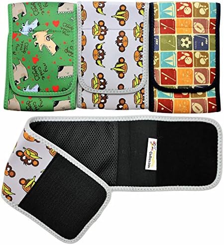 Set - 3pcs Dog Diaper for Male Belly Band Neoprene Reusable Washable for Small and Big Large Dogs Puppy (Set of 3 Colors, S: Waist 10" - 13")