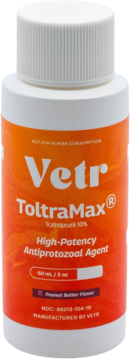Toltrazuril 10.0% for Horses, Dogs, Cats, 60mL/2 Ounce, for Non-Food Chain Animals, Peanut Butter
