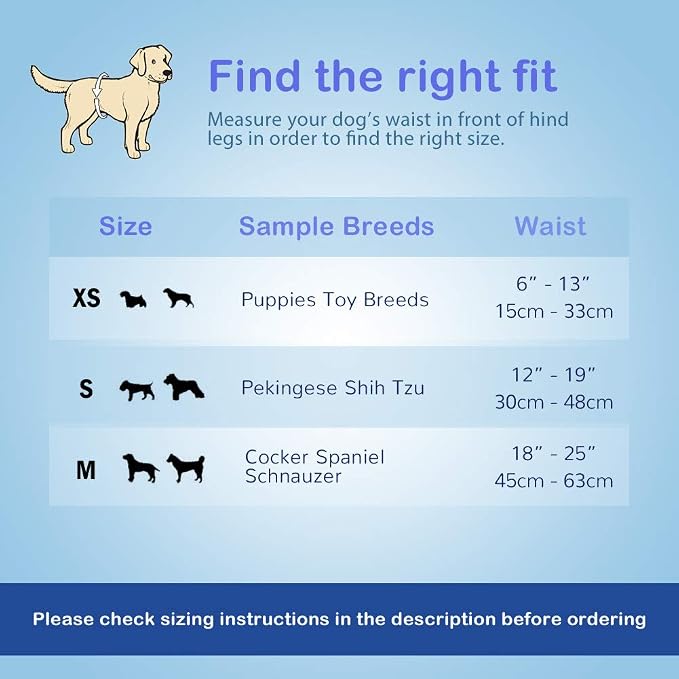 Pet Soft Disposable Male Dog Wraps - Dog Diapers for Male Dogs, Puppy Diapers 72pcs Small