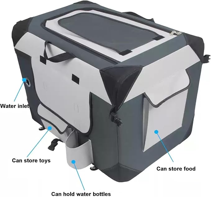 Motorcycle Dog Pack 600D Oxford Cloth Construction Waterproof with Sturdy Metal Frame, Breathable Pet Pack for 40 Kg(M)