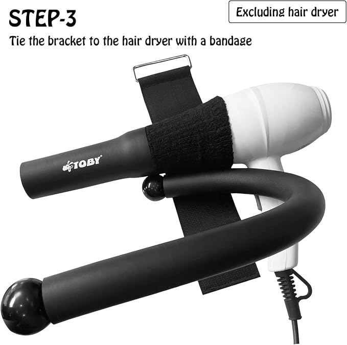 DAWAZ pet Grooming Dog Hair Dryer Water Blowing Machine Neck Hanging Bracket Universal Adjustment Free Your Hands (D1), BLACK
