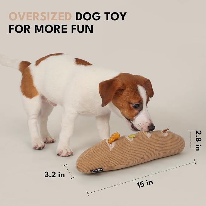 CHEWFFON Dog Plush Squeaky Toys, Puzzle Enrichment Toys, Foraging Instinct Training Toys, Stress Release Toy for Small, Medium, and Large Dogs