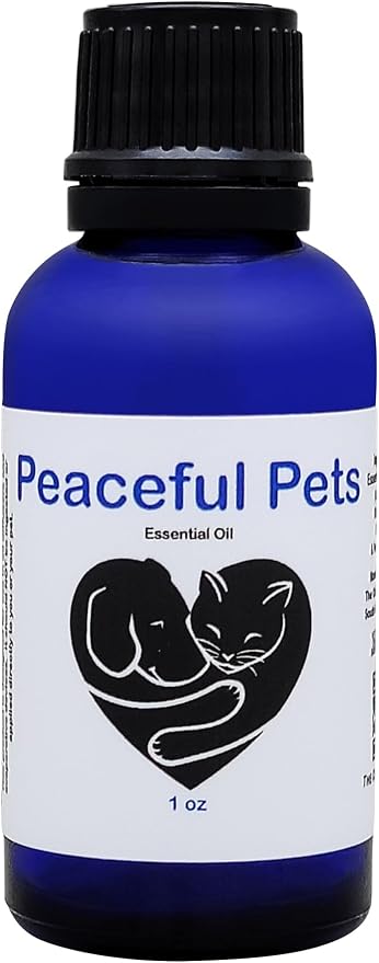 The Cat's MeWow Peaceful Pets Calming Essential Oil - Natural Stress Relief & Anxiety Relief for Cats & Dogs - Drug-Free Calming Solution