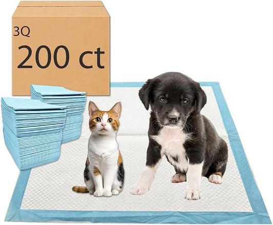 Puppy Pee Pads, 200 Count, 22 x 22 Inch Dog Wee Wee Training Pads, Leak-Proof Quick Absorb 6-Layer Design for Pet Potty Training, Ideal for Puppies, Cats, Rabbits, Guinea Pigs, Blue