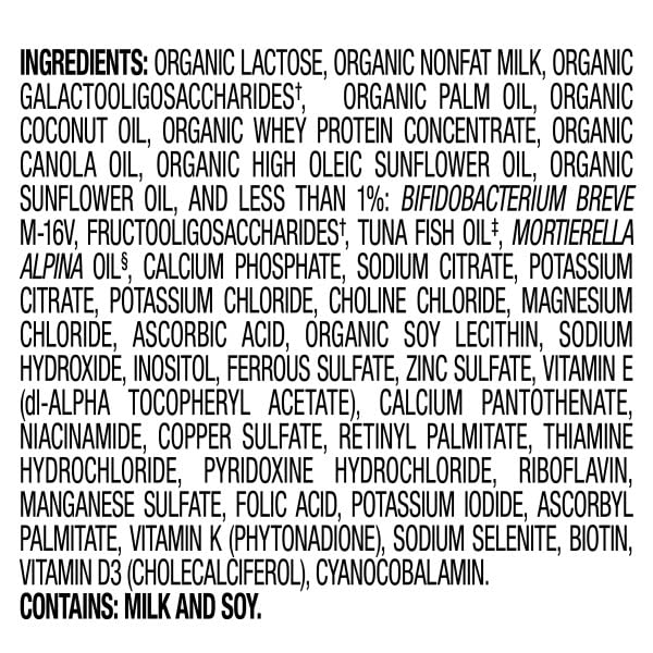 Happy Baby Organics Stage 1 Infant Formula, 0-12M, Modeled After Breast Milk, USDA Organic, Probiotics & Prebiotics, Iron & DHA, 22.9oz x4