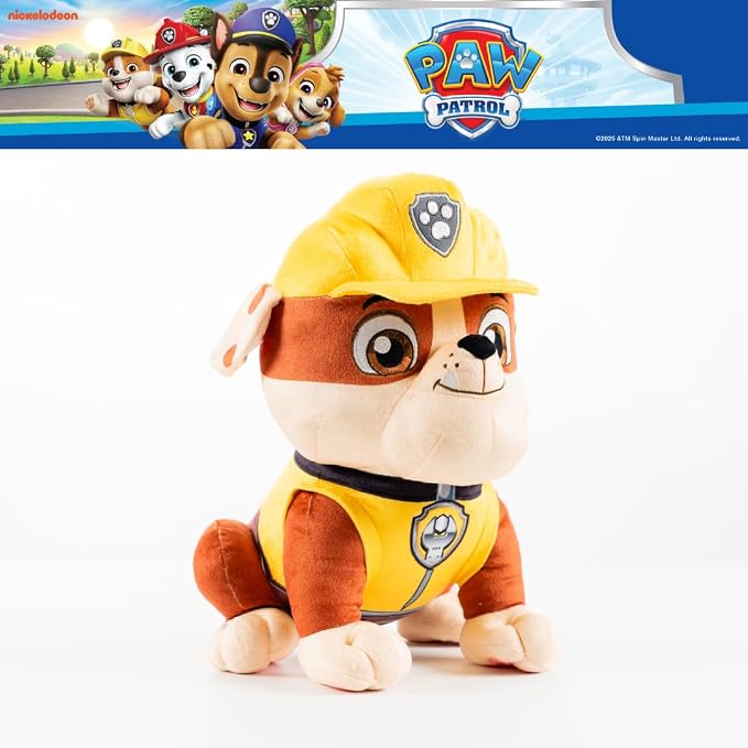 Franco Paw Patrol Rubble Construction Pup Kids Bedding Super Soft Plush Cuddle Pillow Buddy, (Officially Licensed Product)