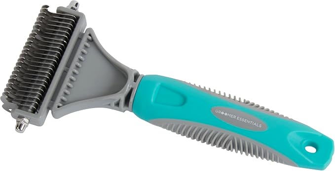 GROOMER ESSENTIALS Double-Sided Deshedding Rake 12/23 Blades
