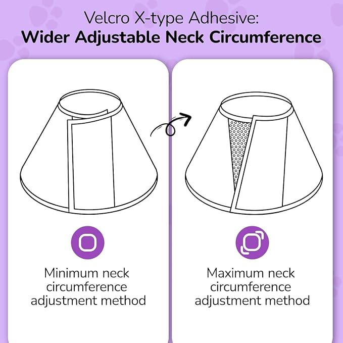 Dog Cone Collar for Dogs After Surgery Extra Long, Adjustable Comfy Dog Elizabethan Pet Collar Cone for Large Dogs Anti-Lick Protective Wound