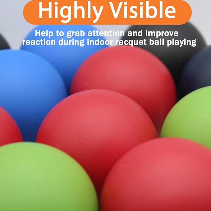 Magicorange 20 Pack Racquetball Multi Colored Racquetballs High Bounce Rubber Racquetballs with a mesh Bag