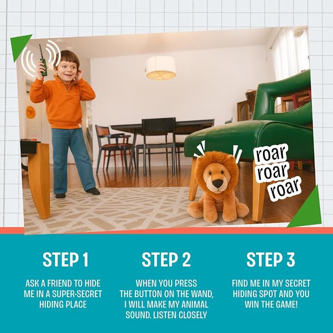 R&R Games Hide & Seek Pals - Loki The Lion Family Game
