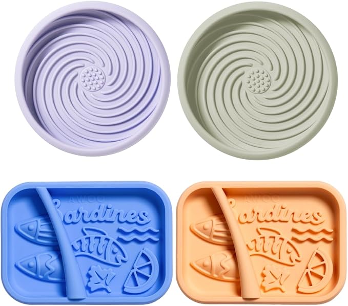 Lick Dish and Sardina Bundle - Silicone Lick Mats + Slow Feeders for Cats & Small Dogs - Non-Slip Designs with Suction Cups - Dishwasher Safe - Extend Mealtimes and Reduce Anxiety - For Wet & Dry Food