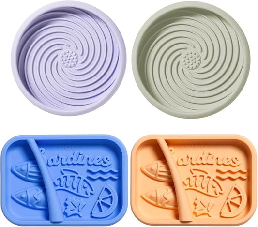 Lick Dish and Sardina Bundle - Silicone Lick Mats + Slow Feeders for Cats & Small Dogs - Non-Slip Designs with Suction Cups - Dishwasher Safe - Extend Mealtimes and Reduce Anxiety - For Wet & Dry Food